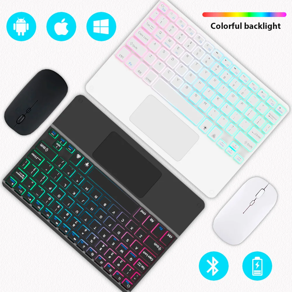 Desk Setup Keyboard - Bluetooth Keyboard for Tablet Android IOS