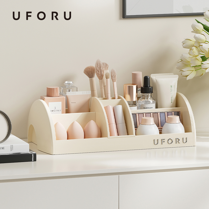 Desk Setup Productivity - UFORU Cosmetics storage box Home dressing