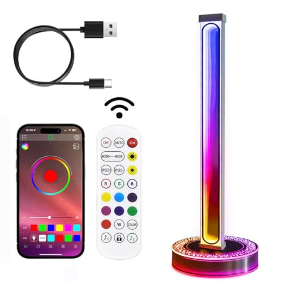 Desk Setup Gaming - RGB Bluetooth Desk Ambient Lamp with