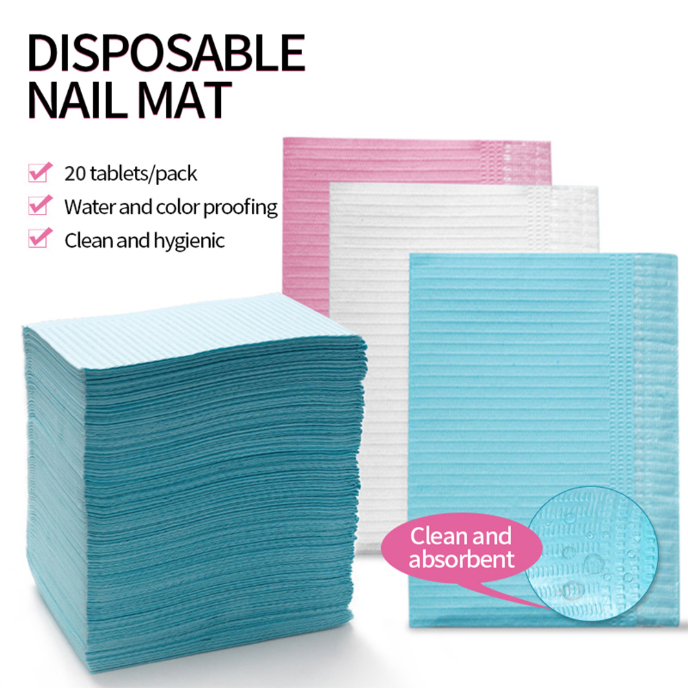 Desk Setup Clean - 20pcs Nail Art Table Mat Disposable