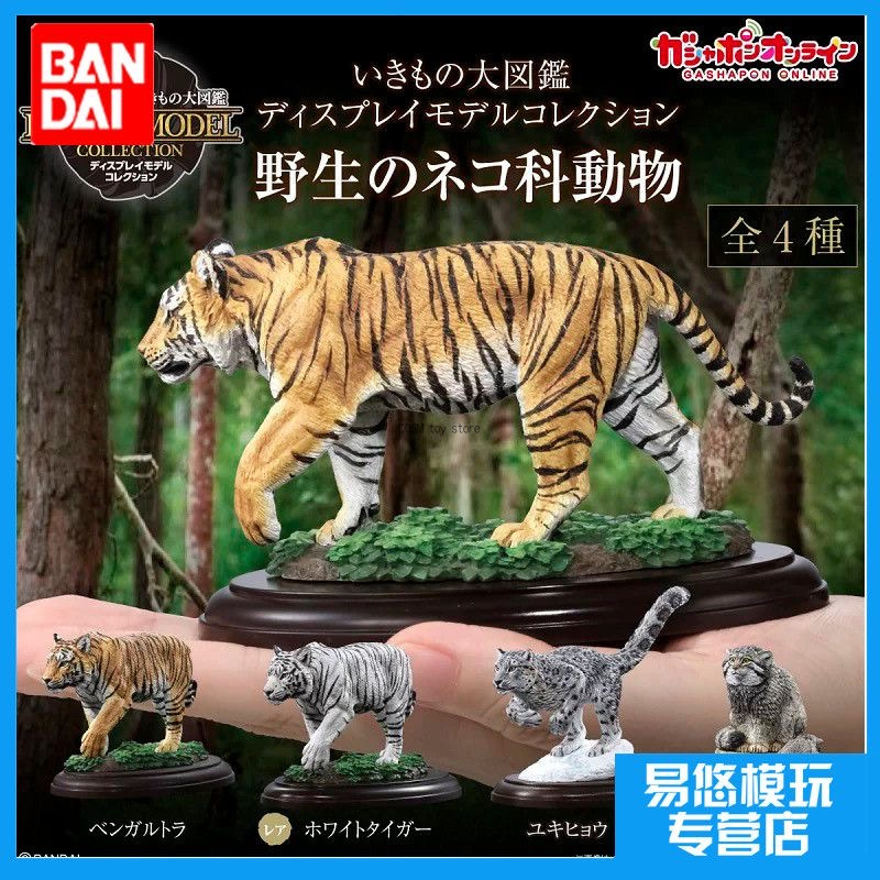 Desk Setup Productivity - Bandai Realistic Tiger Statue With Wooden