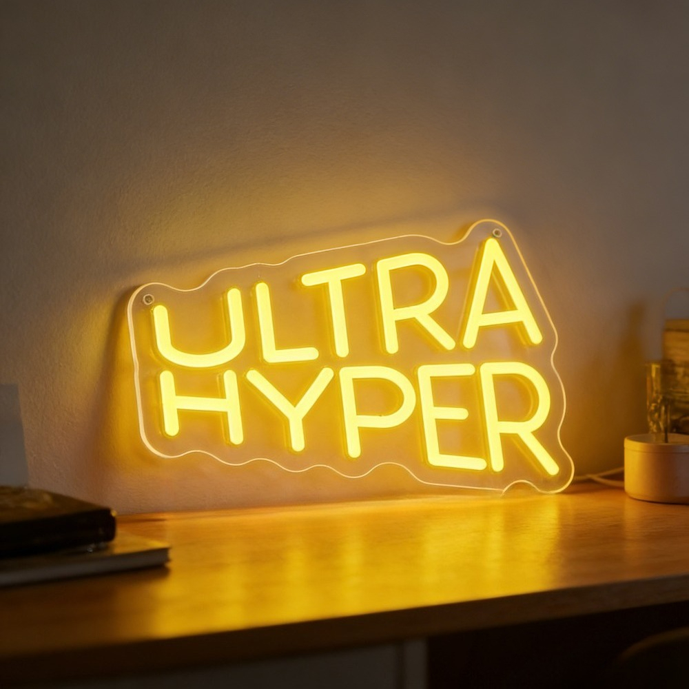 Desk Room Setup - Ultra Hyper Neon Sign LED Wall