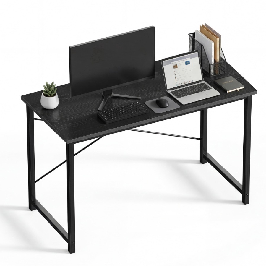 Desk Setup Small Space - Compact Modern Writing Desk for Small