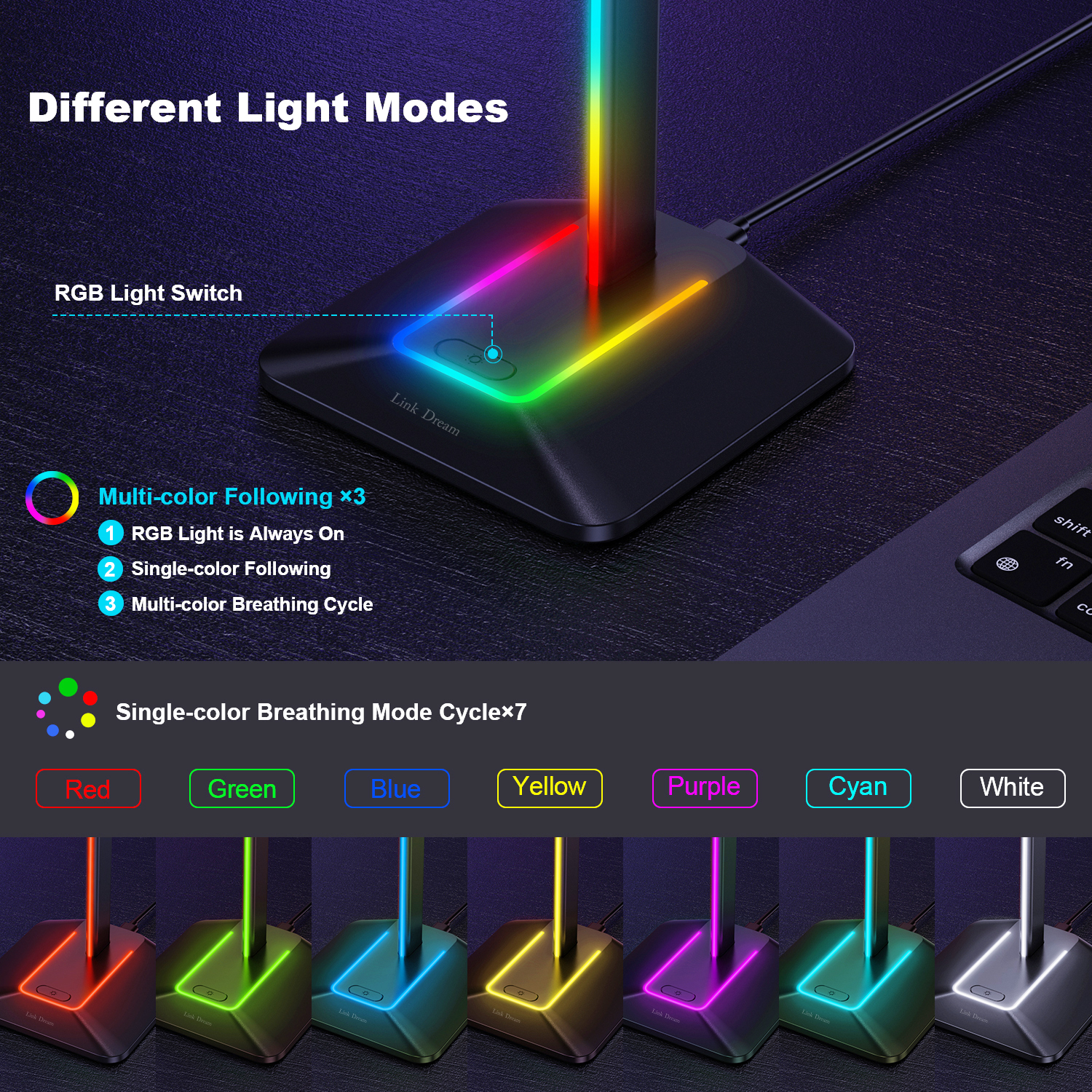 New Bee Z8 RGB Headphones Stan - Desk Setup Gaming ulasan dan harga