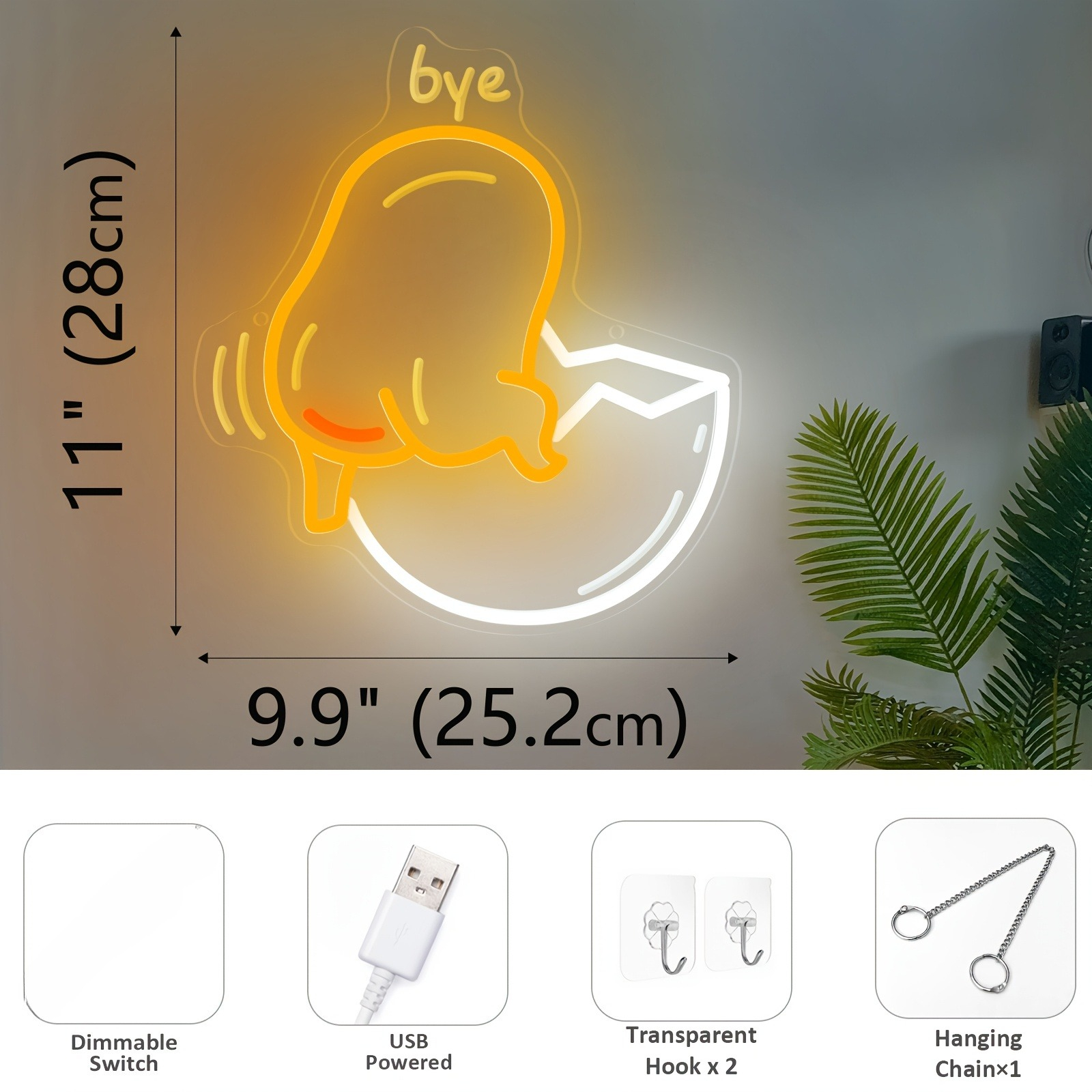 Sanrio Egg Yolk LED Neon Light - Desk Room Setup ulasan dan harga