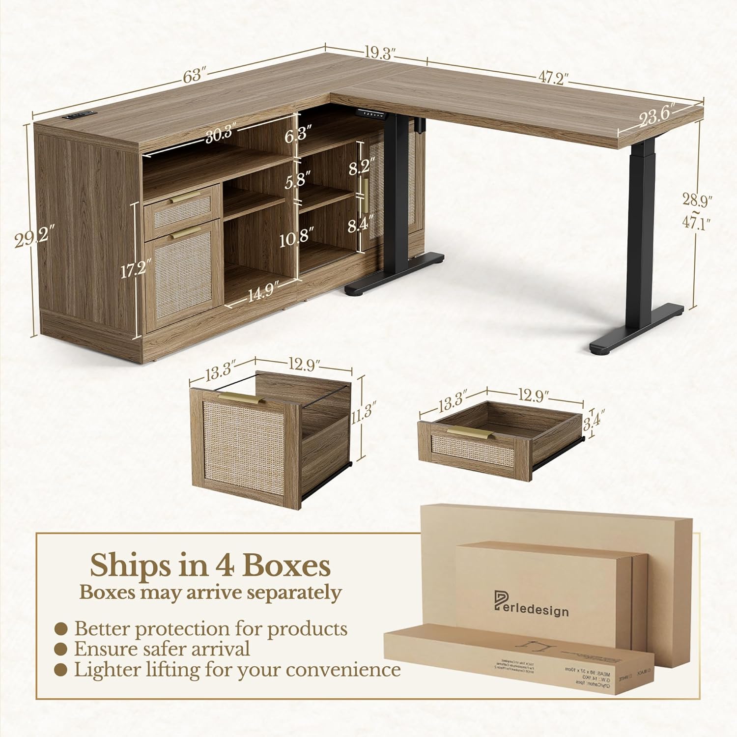Home Office Furniture Set, 48' - Desk Setup Kit ulasan dan harga