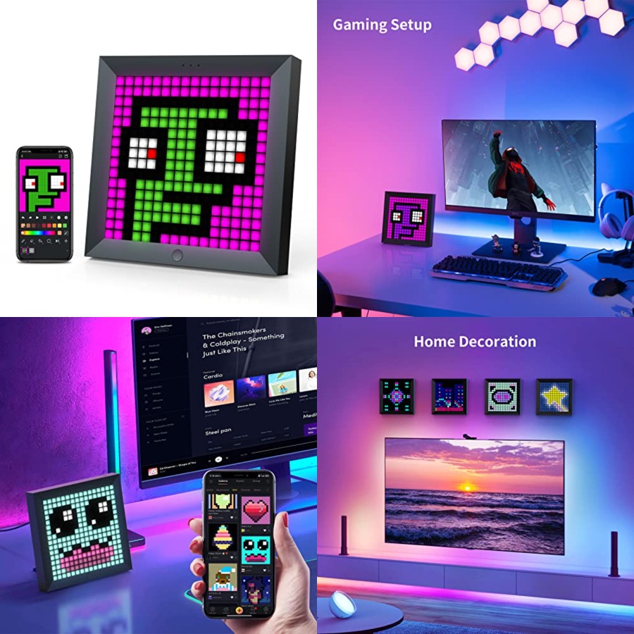 LED Light Pixel Display Panel  - Desk Setup Gaming ulasan dan harga