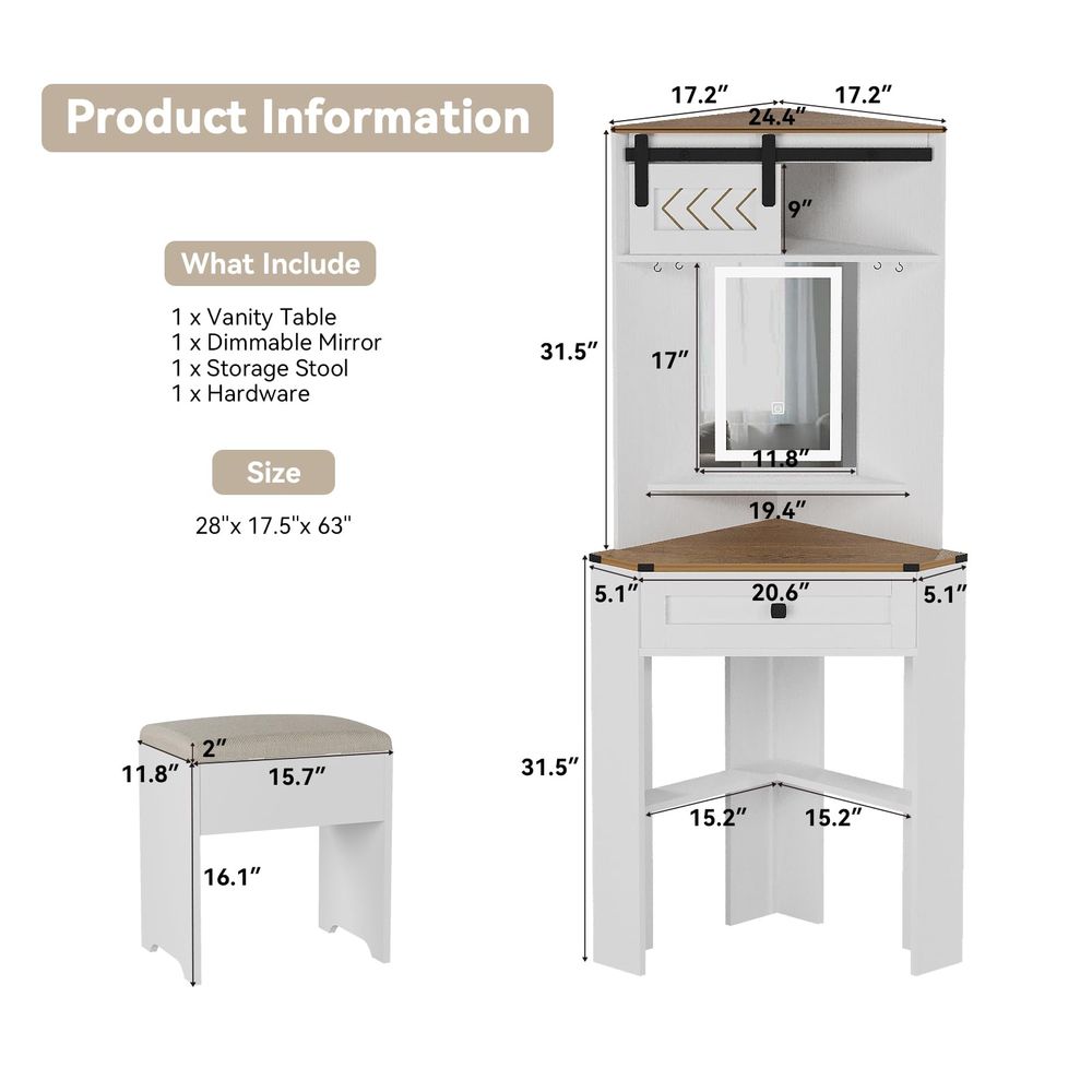Small Vanity Desk Set with Lig - Desk Setup Small Space ulasan dan harga