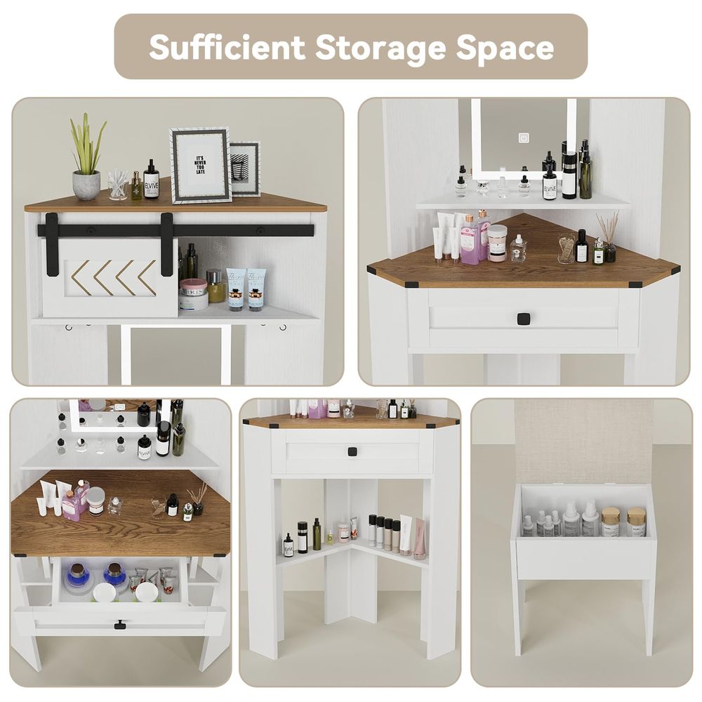 Small Vanity Desk Set with Lig - Desk Setup Small Space ulasan dan harga