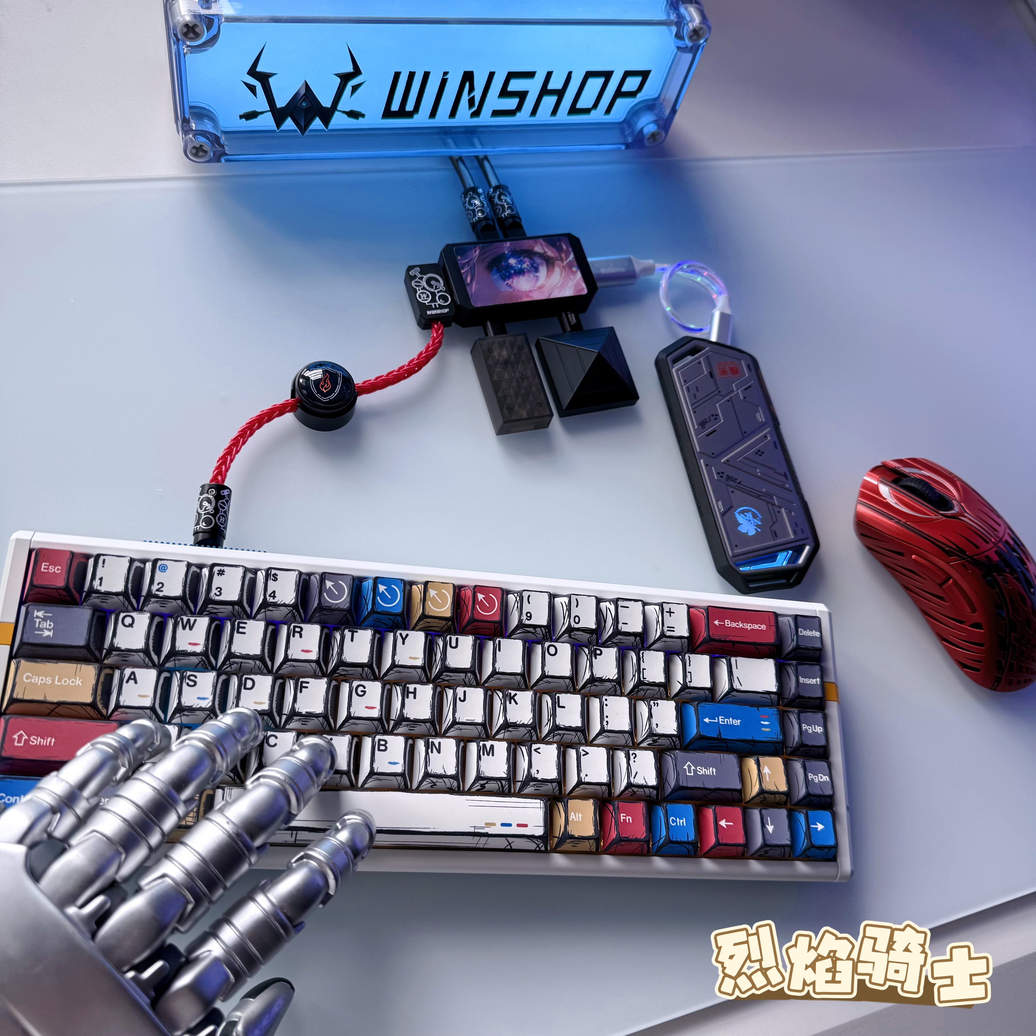 WINSHOP Esports USB HUB 2-in-1 - Desk Setup Keyboard ulasan dan harga