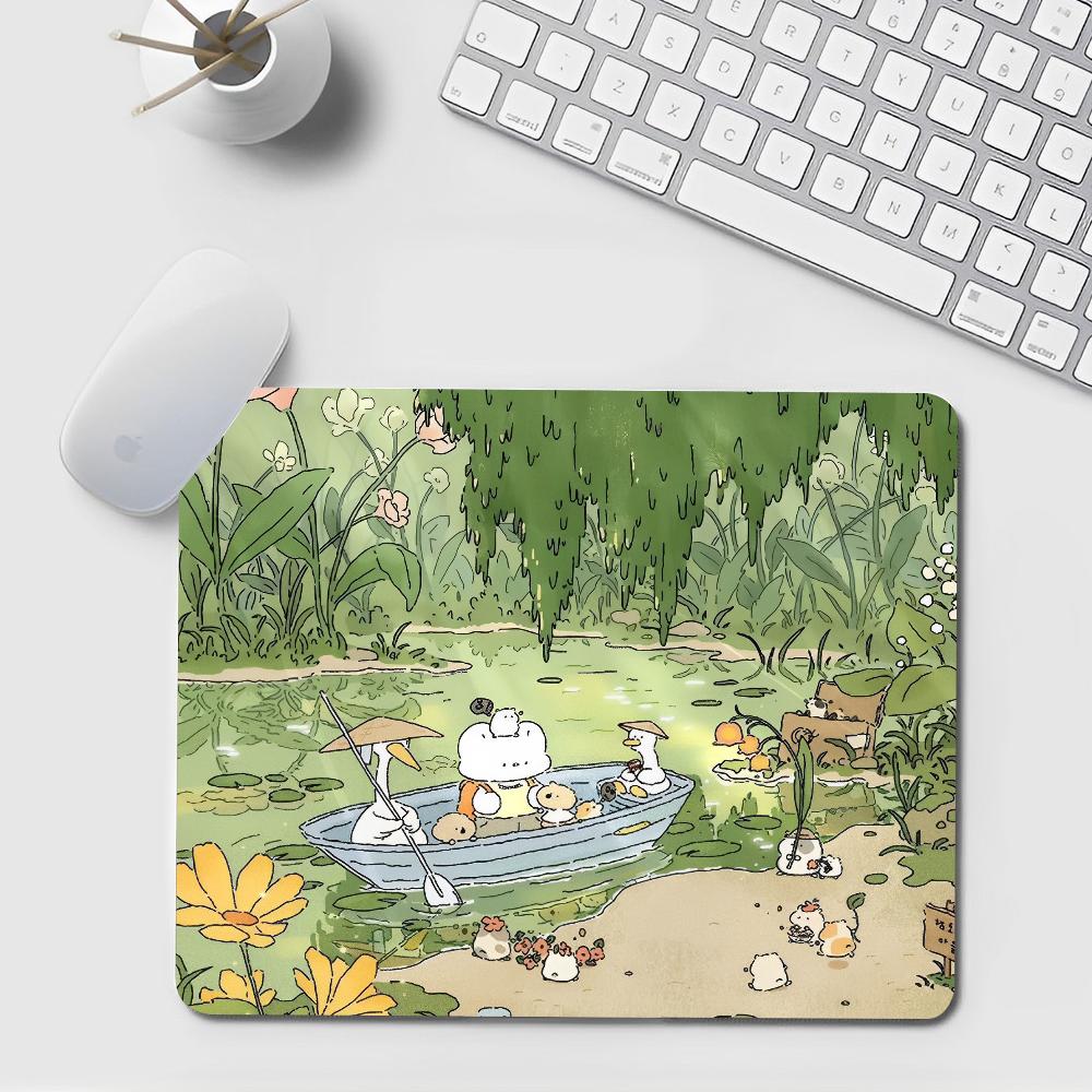 Green Plant Desk Mat Cute Kawa - Korean Desk Setup ulasan dan harga