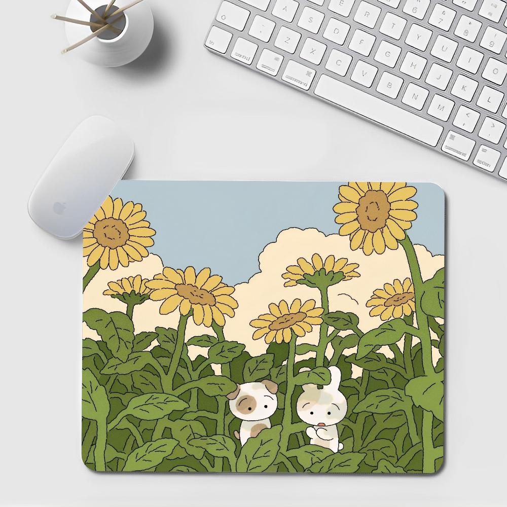 Green Plant Desk Mat Cute Kawa - Korean Desk Setup ulasan dan harga
