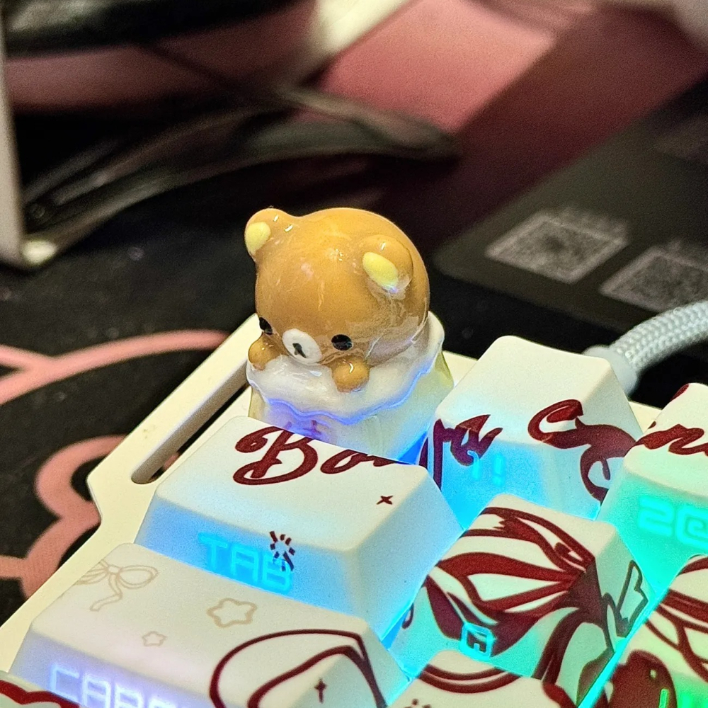 Kawaii Rilakkuma Keycaps Relax - Desk Setup Keyboard ulasan dan harga
