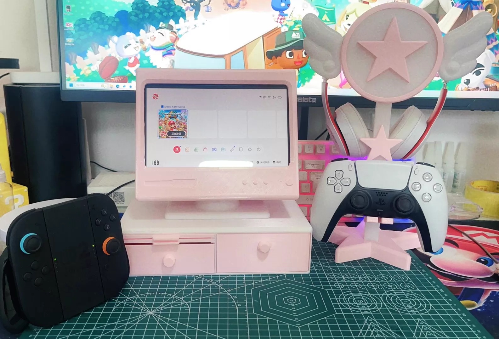 Headphone Game Stand ,E-Sports - Desk Setup Girly ulasan dan harga