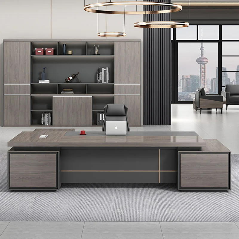 Desk Luxury Storage L Shaped E - Desk Setup No Computer ulasan dan harga