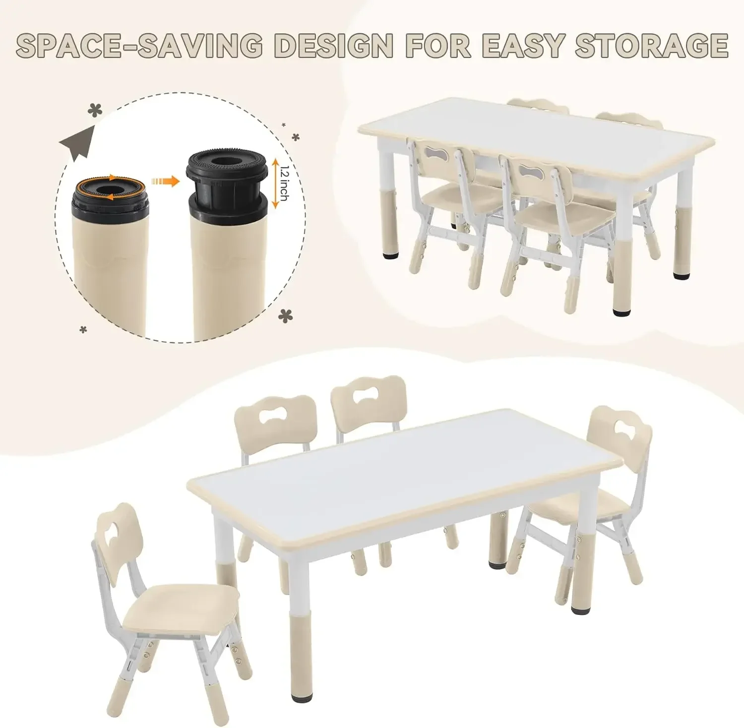 Kids Study Table and Chairs Se - Desk Setup Kit ulasan dan harga