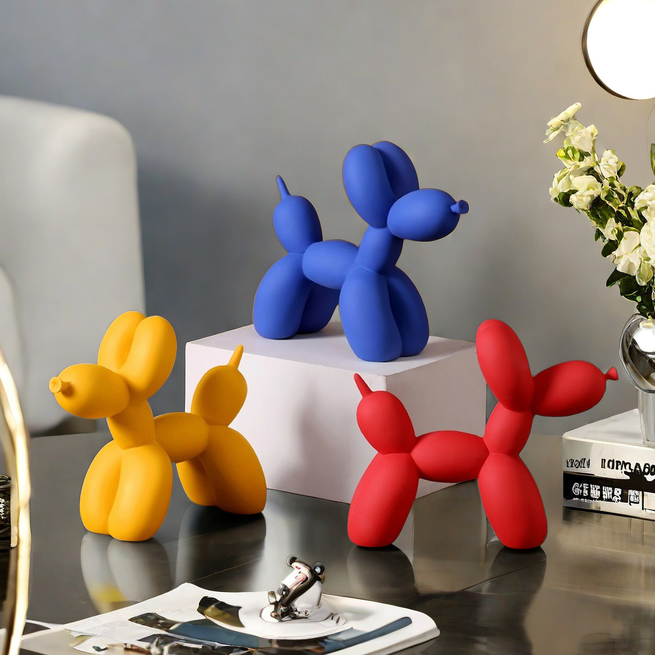 Lovely Color Resin Balloon Dog - Desk Setup Kit ulasan dan harga