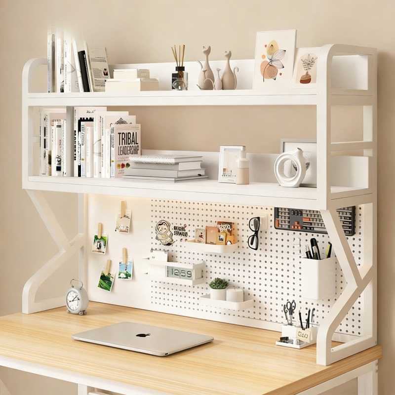 Desktop Storage Shelf with Peg - Desk Setup Productivity ulasan dan harga