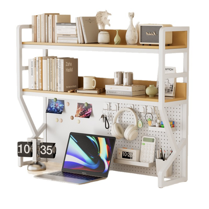 Desktop Storage Shelf with Peg - Desk Setup Productivity ulasan dan harga