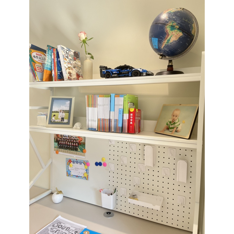 Desktop Storage Shelf with Peg - Desk Setup Productivity ulasan dan harga