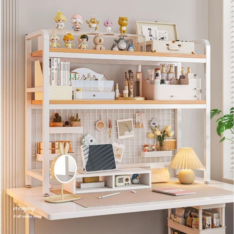 Grid Shelf Desktop Shelf Desk  - Desk Setup Productivity ulasan dan harga