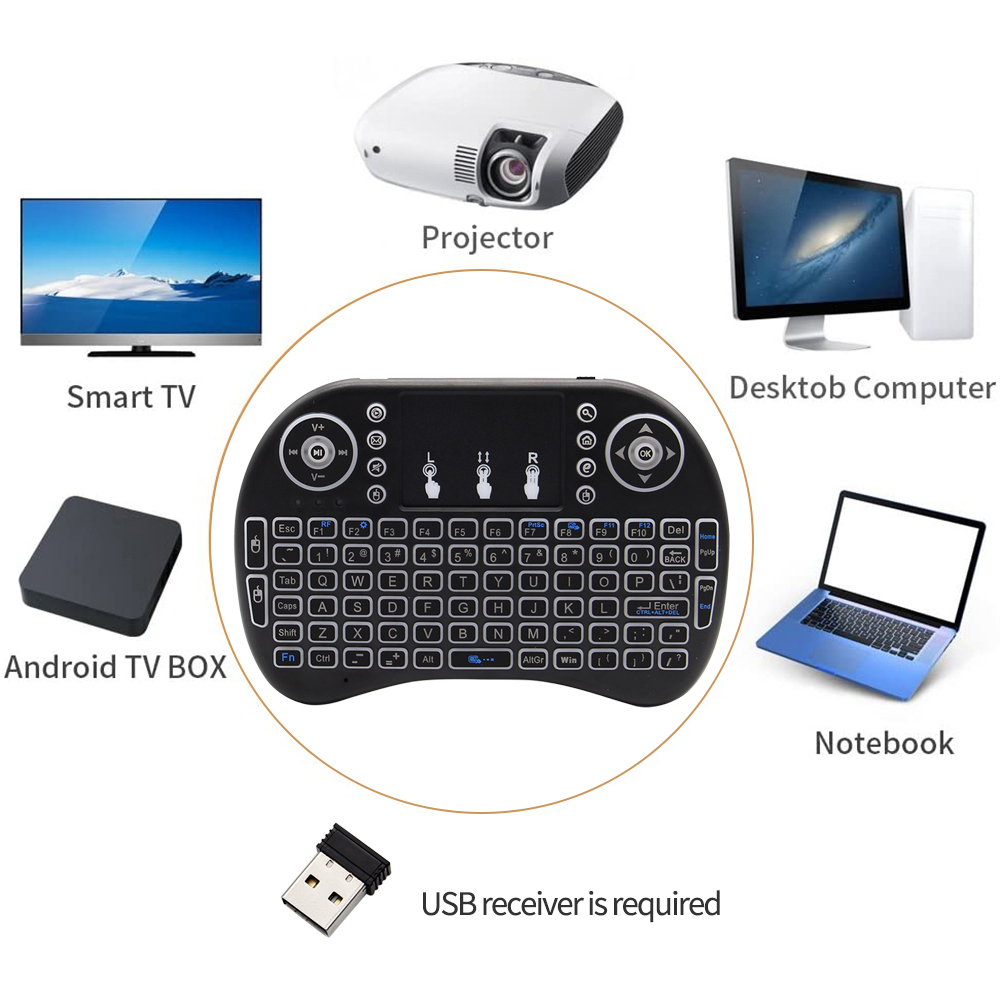 Backlit English Russian French - Desk Setup Keyboard ulasan dan harga