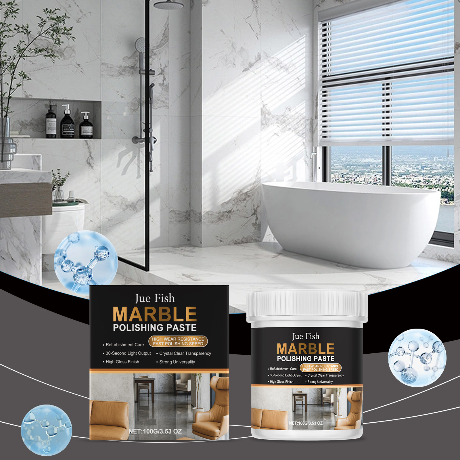 Marble Polishing Paste Effecti - Desk Setup Clean ulasan dan harga