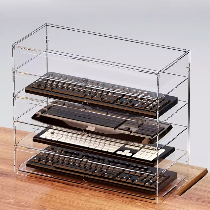 Premium Clear Acrylic Dustproo - Desk Setup Gaming ulasan dan harga