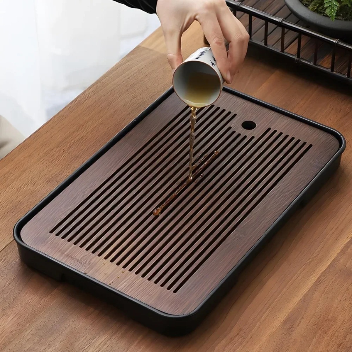 Portable Detachable Bamboo Tea - Desk Setup Clean ulasan dan harga