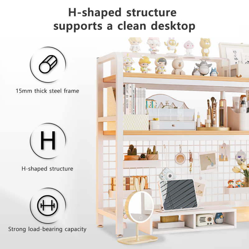 Bookshelf Bookcase With Grid D - Desk Setup Productivity ulasan dan harga