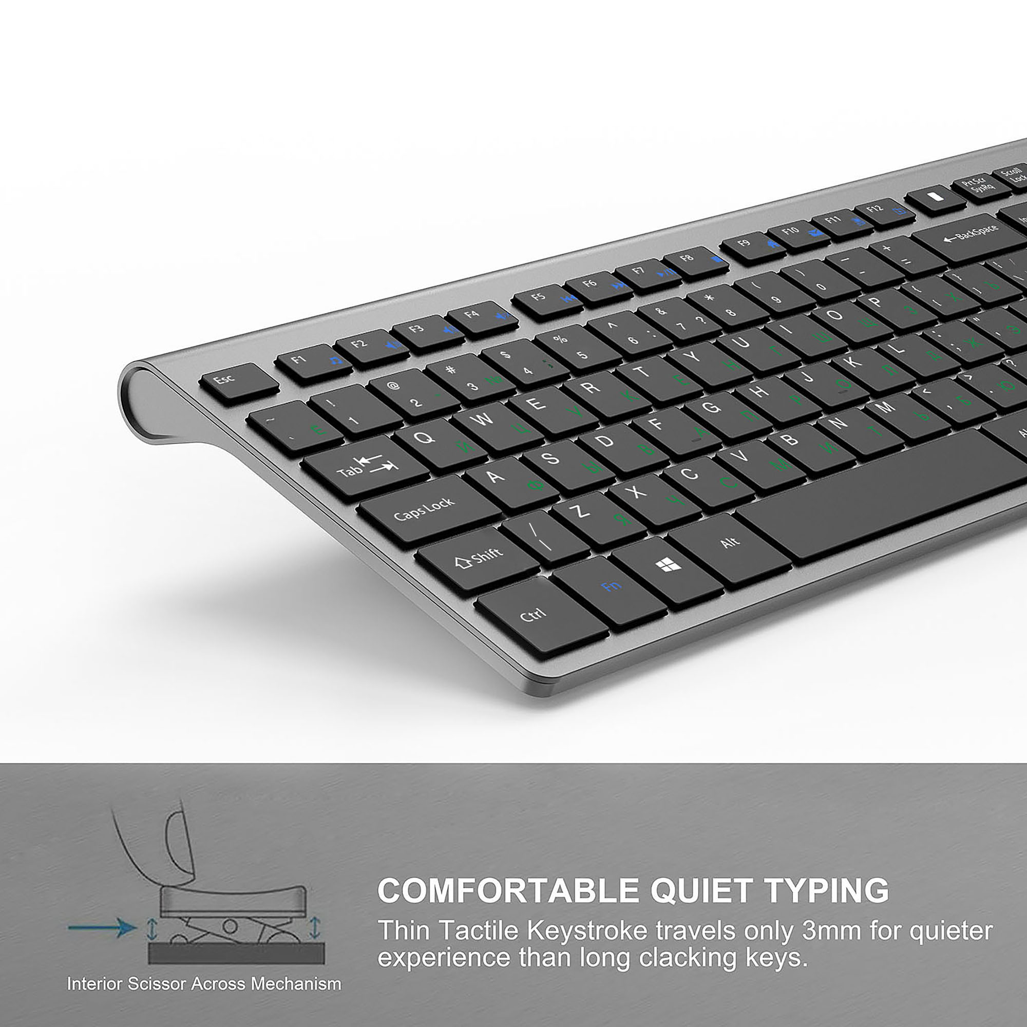 2.4G Rechargeable Wireless Key - Desk Setup Keyboard ulasan dan harga