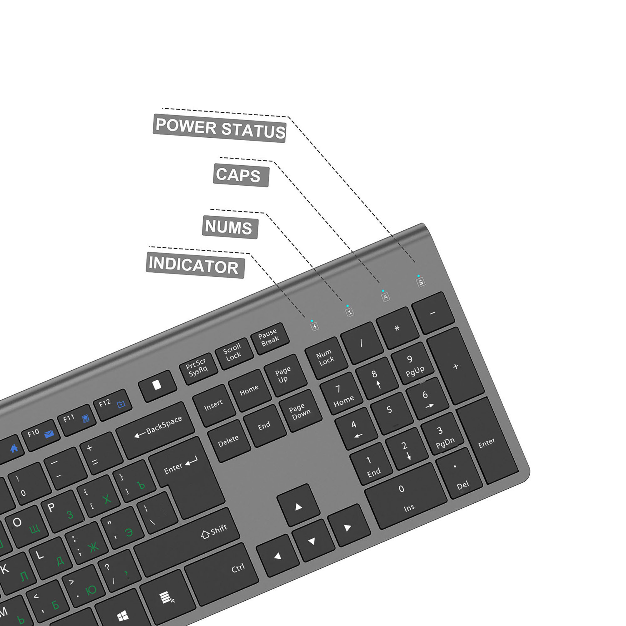 2.4G Rechargeable Wireless Key - Desk Setup Keyboard ulasan dan harga