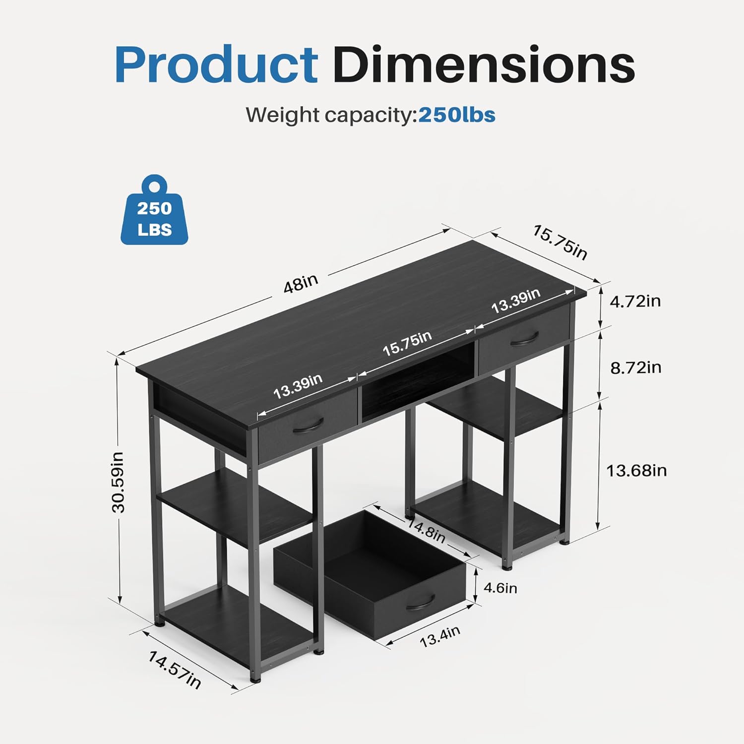 48-Inch Computer Desk with Fab - Desk Setup Small Space ulasan dan harga