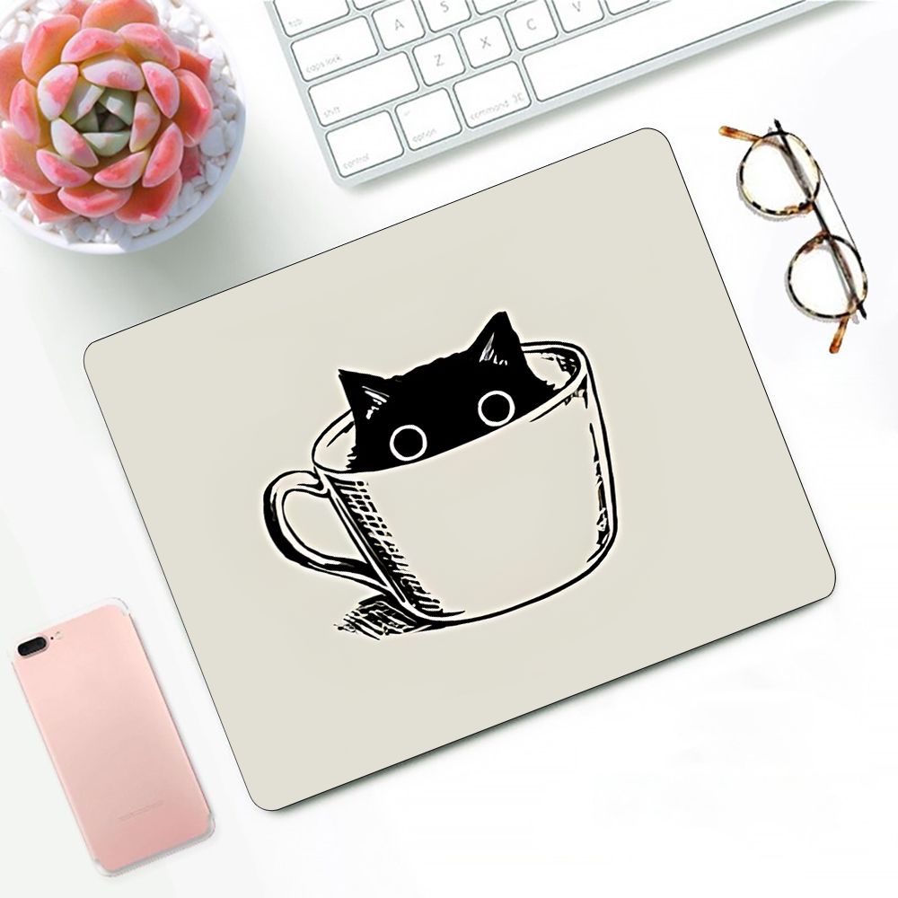 Cute Coffees Cats Gaming Mouse - Korean Desk Setup ulasan dan harga