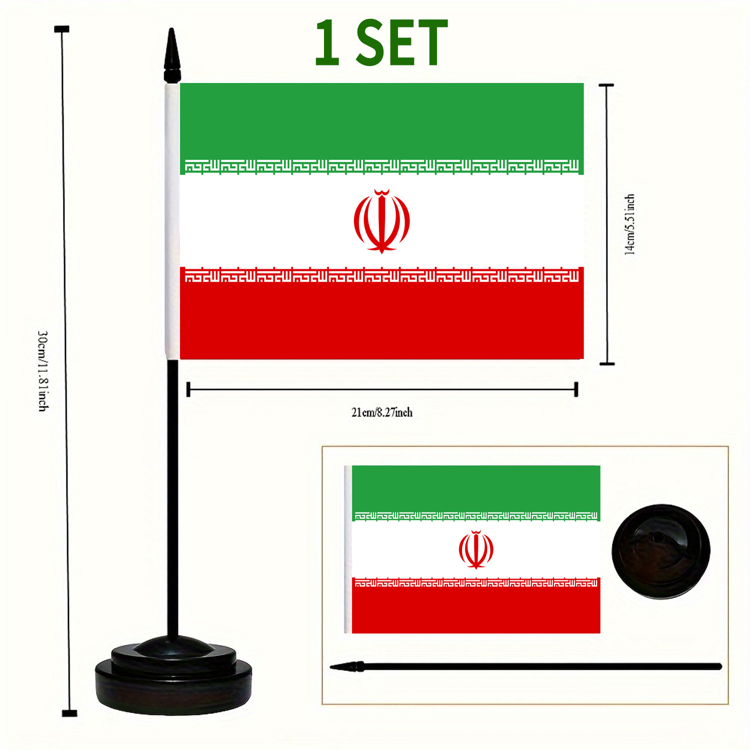 1 set Iran Table Flag - Iran - - Desk Setup Kit ulasan dan harga