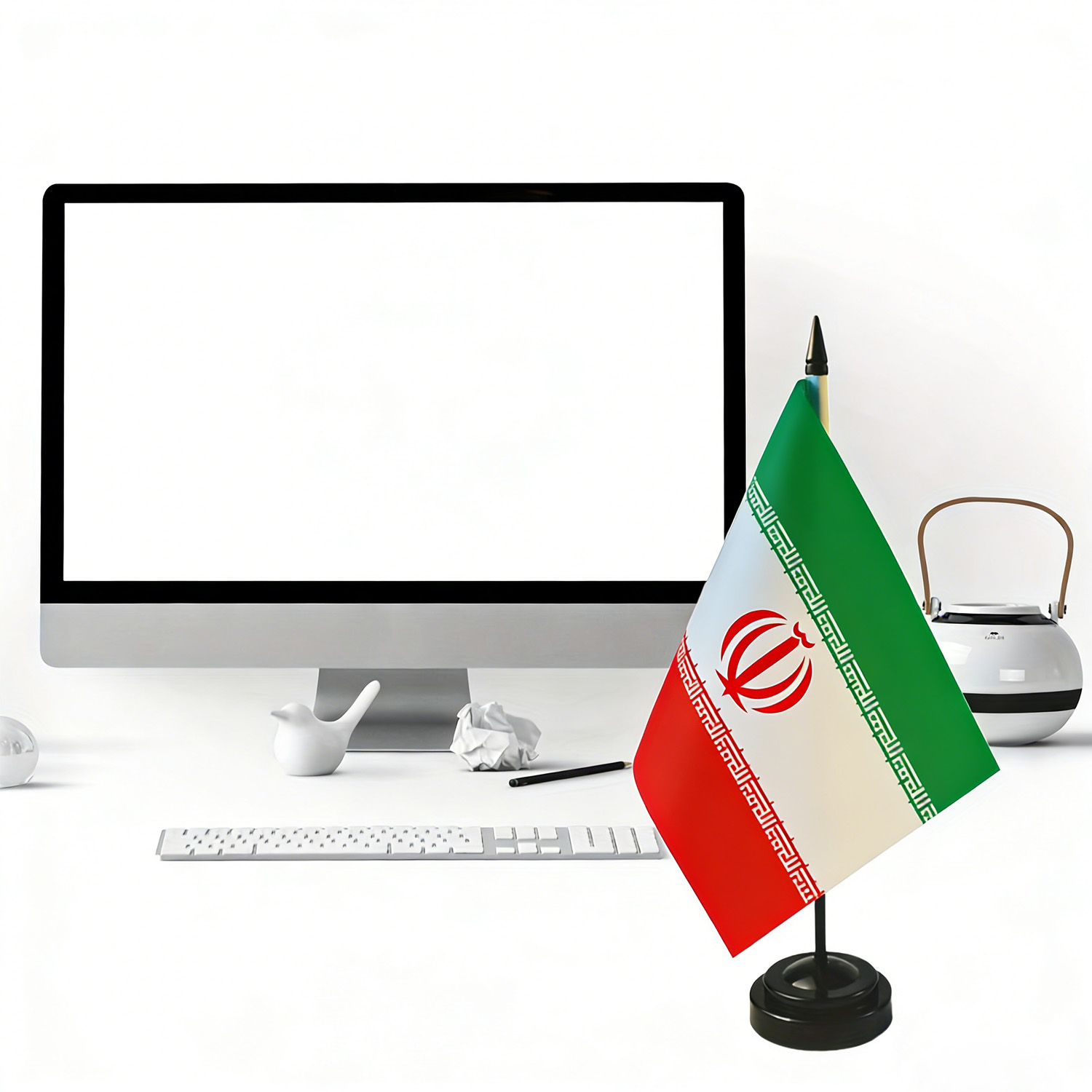 1 set Iran Table Flag - Iran - - Desk Setup Kit ulasan dan harga
