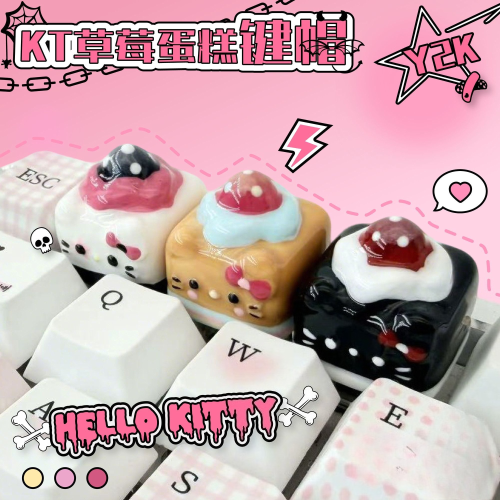 Y2K Kawaii Keycaps Hello Kitty - Desk Setup Girly ulasan dan harga