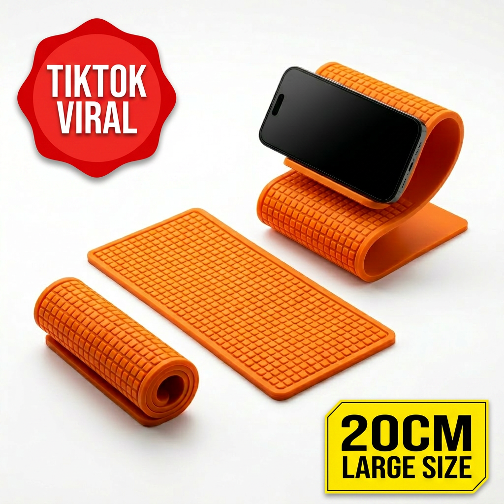 20CM Silicone Phone Stand, Tik - Desk Setup With Ipad ulasan dan harga