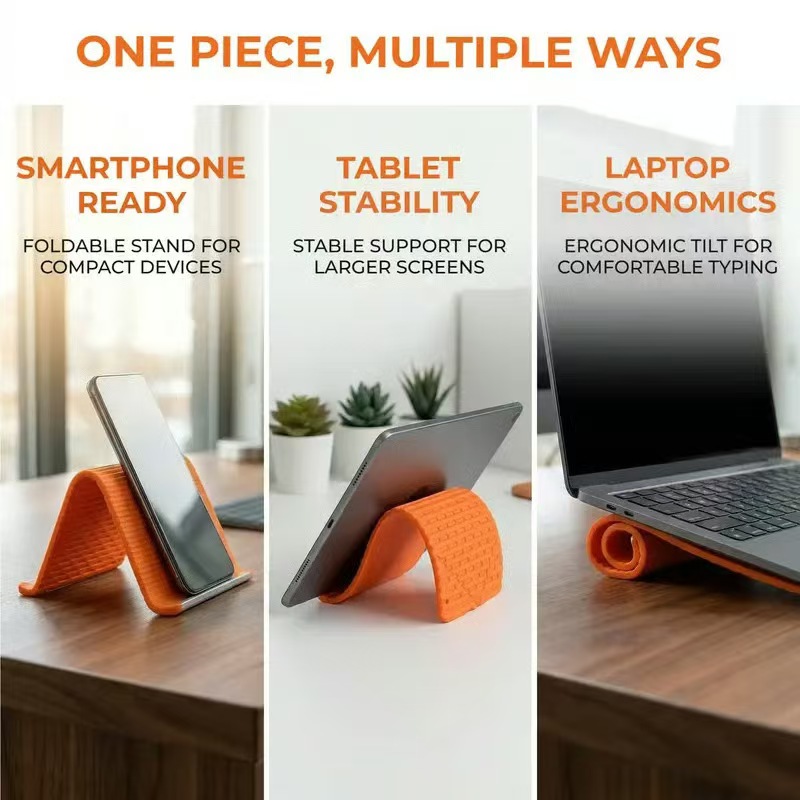 20CM Silicone Phone Stand, Tik - Desk Setup With Ipad ulasan dan harga