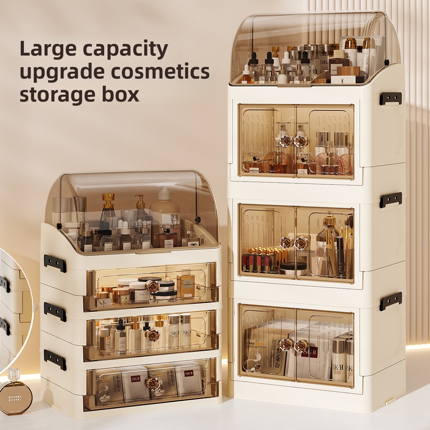 Luxury covered cosmetics stora - Desk Setup Productivity ulasan dan harga