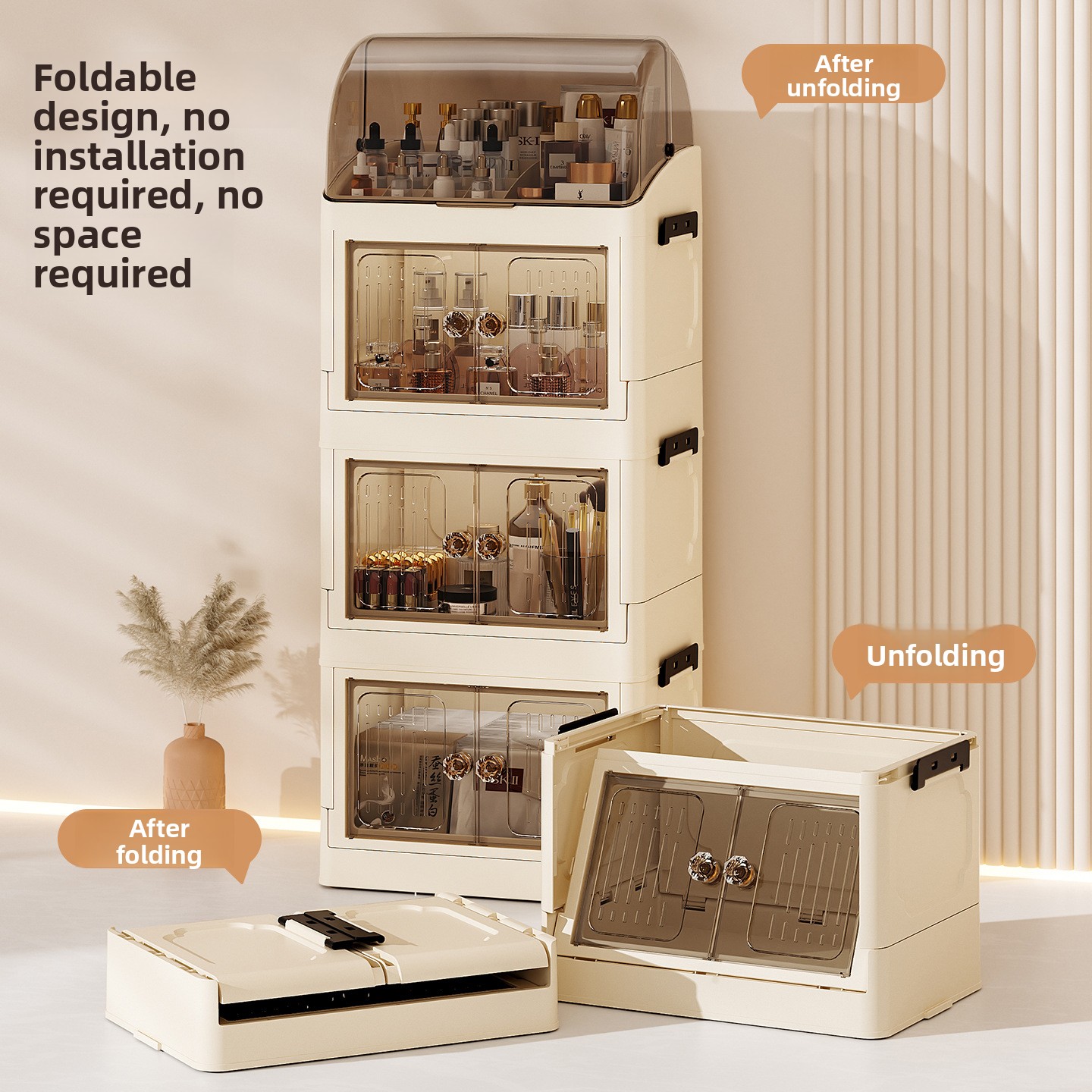 Luxury covered cosmetics stora - Desk Setup Productivity ulasan dan harga