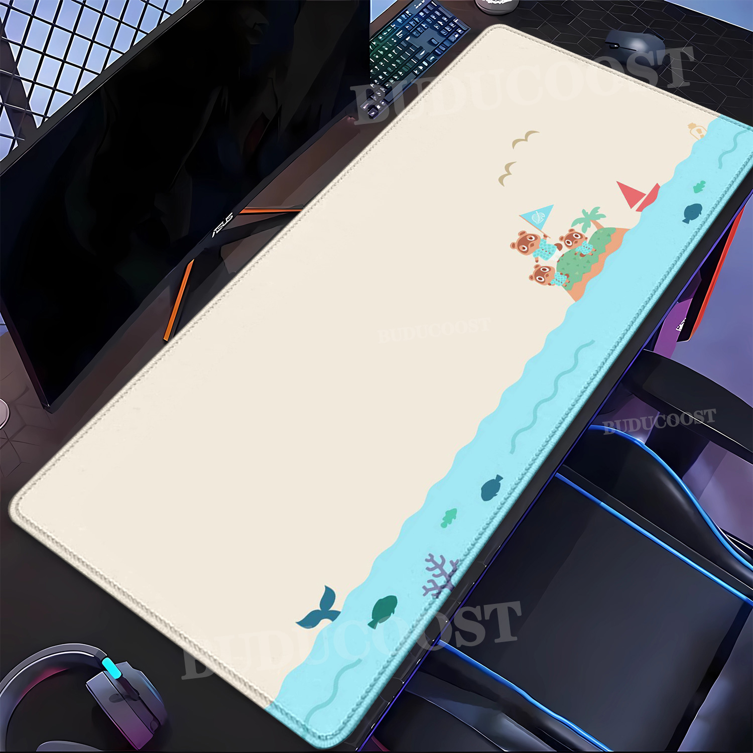 Large Kawaii Mouse Pad Non-Sli - Korean Desk Setup ulasan dan harga