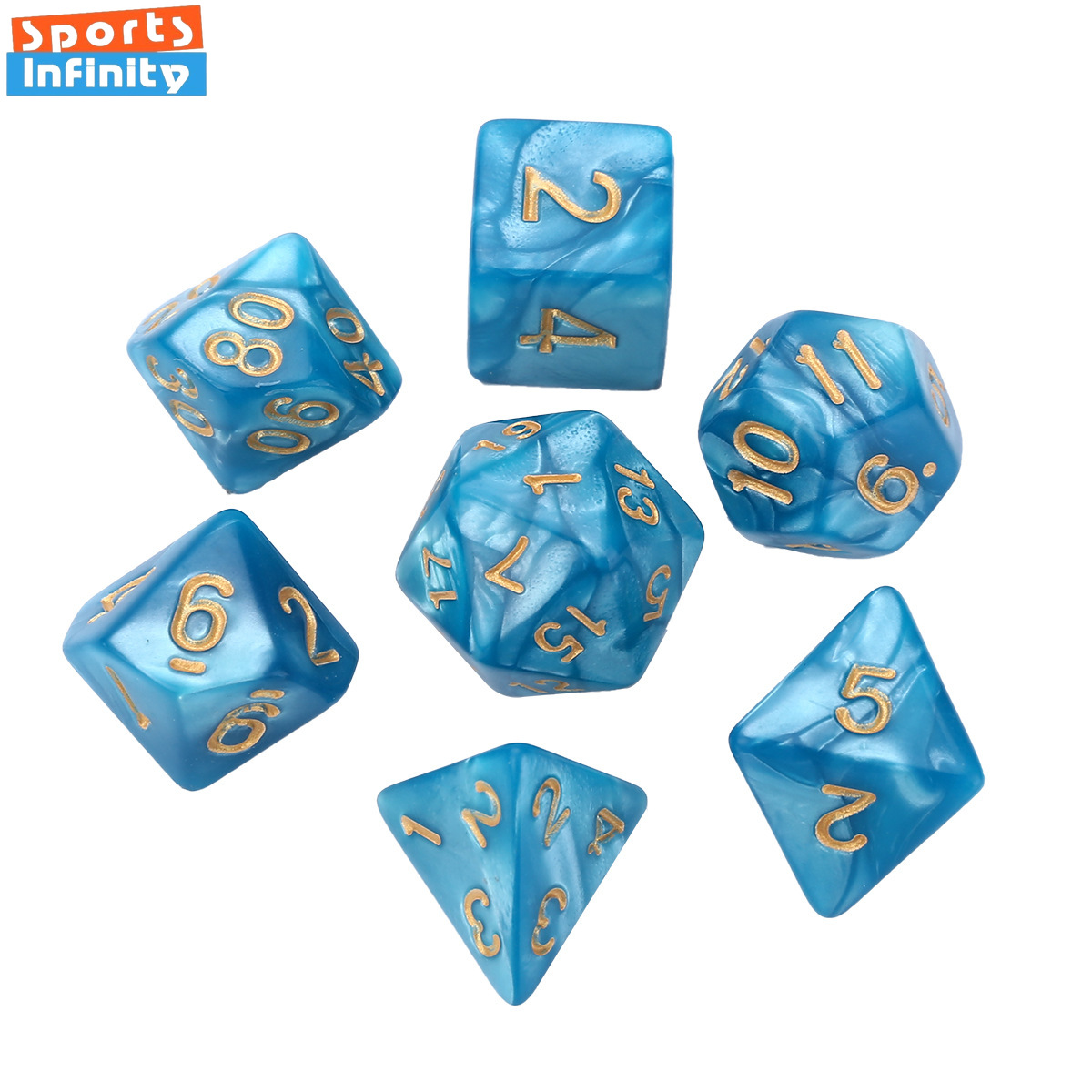 7 Pcs Set Blue Gold Color Poly - Desk Setup Gaming ulasan dan harga