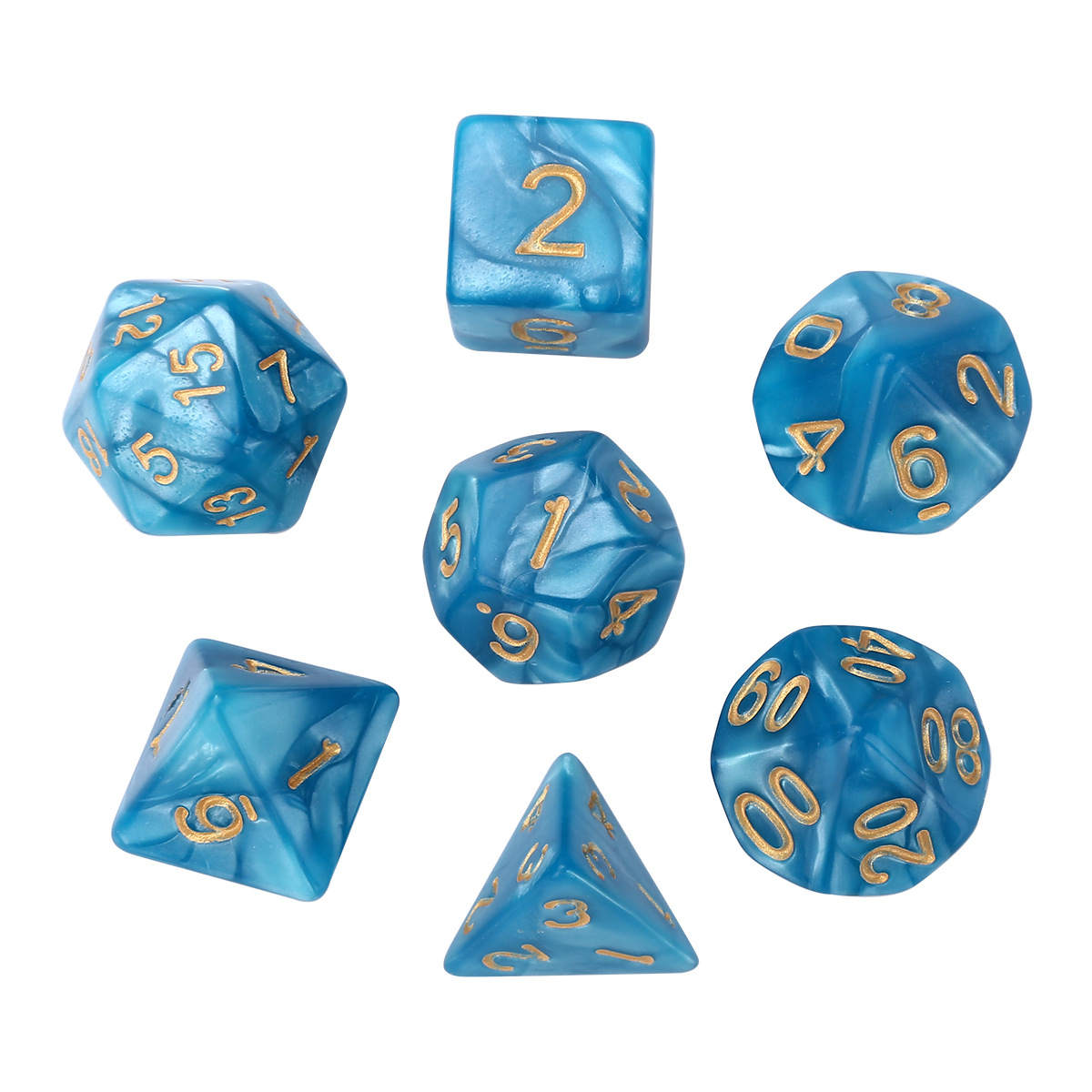 7 Pcs Set Blue Gold Color Poly - Desk Setup Gaming ulasan dan harga