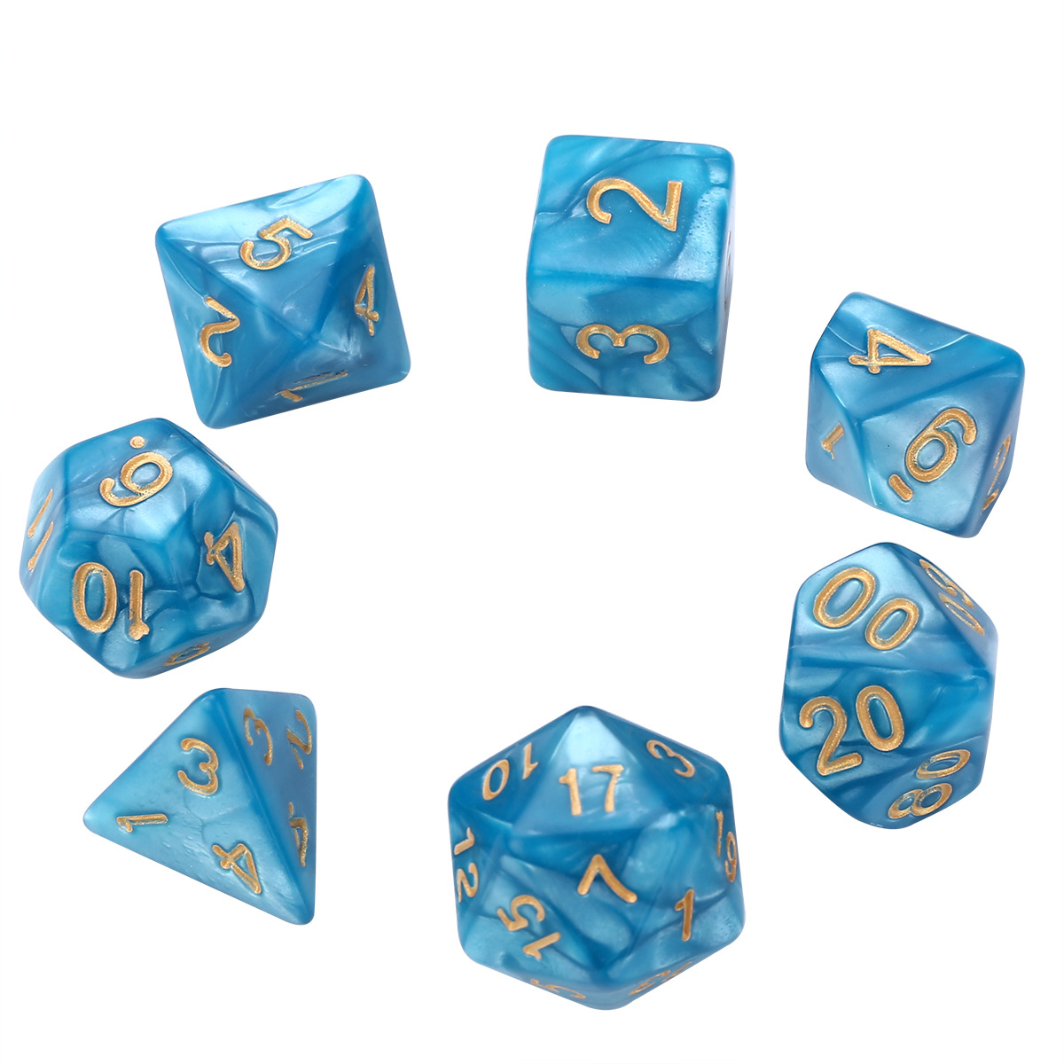 7 Pcs Set Blue Gold Color Poly - Desk Setup Gaming ulasan dan harga