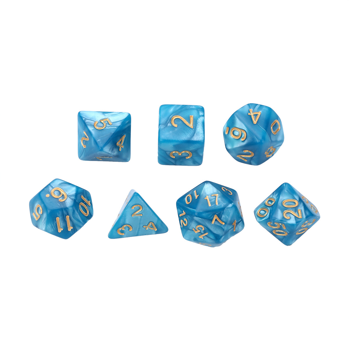 7 Pcs Set Blue Gold Color Poly - Desk Setup Gaming ulasan dan harga