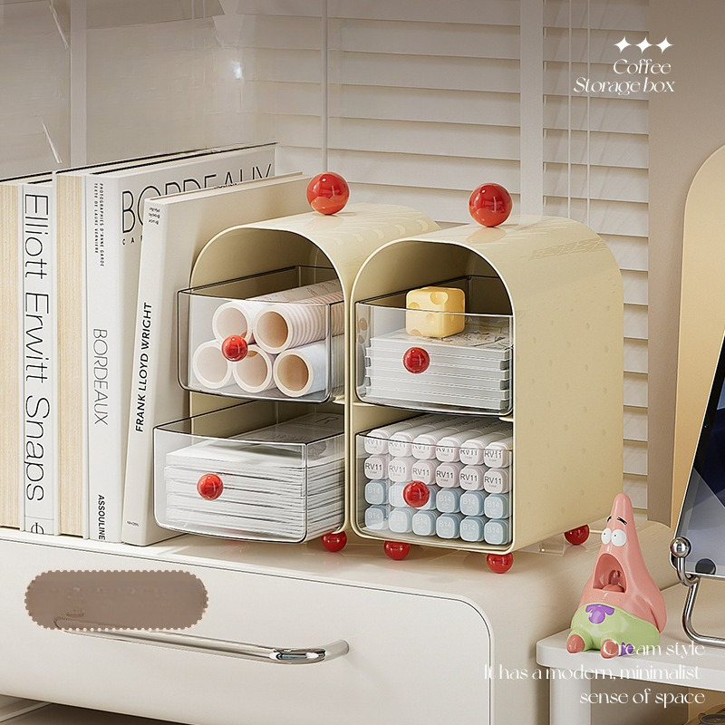 Desktop storage box multi-laye - Desk Setup Clean ulasan dan harga