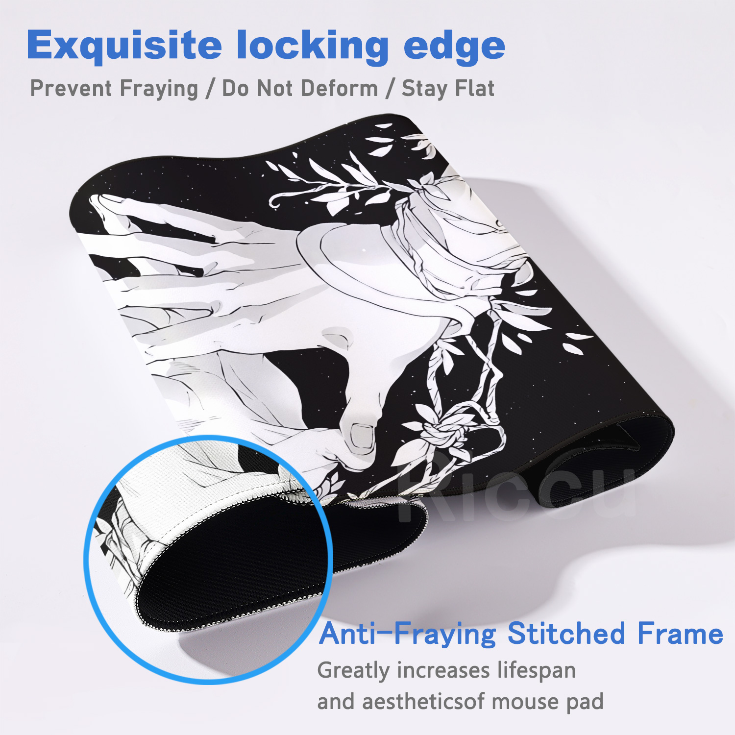 HD Large Black White XXL Gothi - Desk Setup Productivity ulasan dan harga