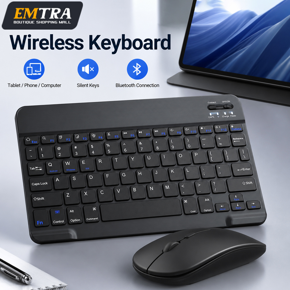 Bluetooth Wireless Keyboard Fo - Desk Setup Keyboard ulasan dan harga