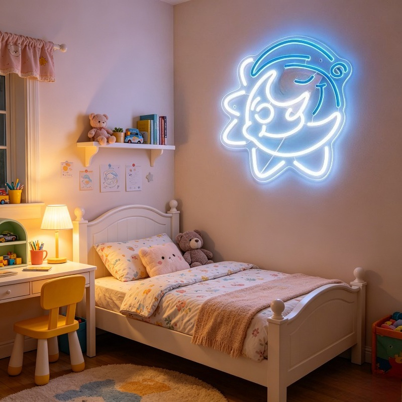 Cute Shark LED Neon Sign USB R - Desk Room Setup ulasan dan harga